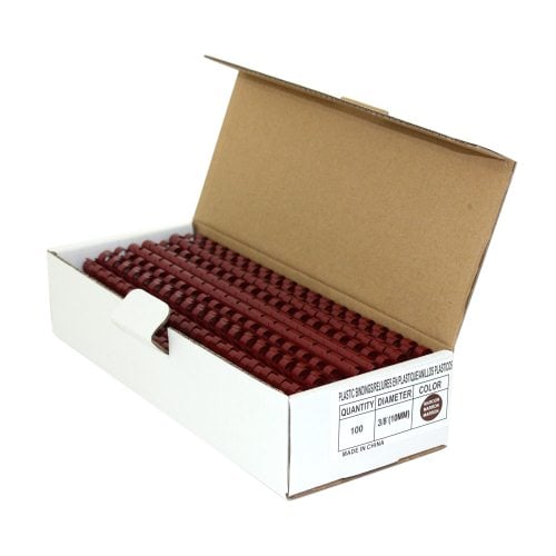 3/8" Maroon Plastic Binding Combs - 100pk