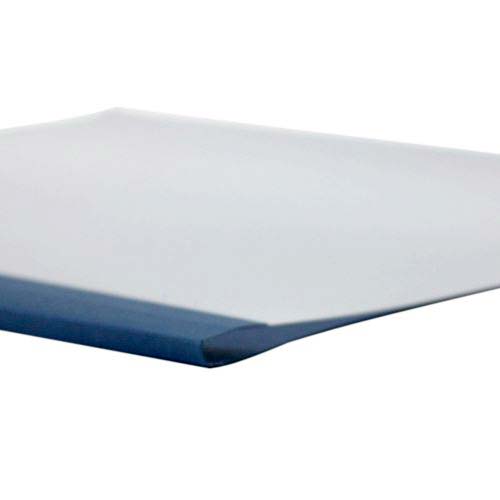 3/8" Navy Linen Thermal Binding Utility Covers (Frosted Front) - 100pk