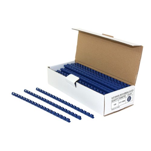 3/8" Royal Blue Plastic Binding Combs - 100pk