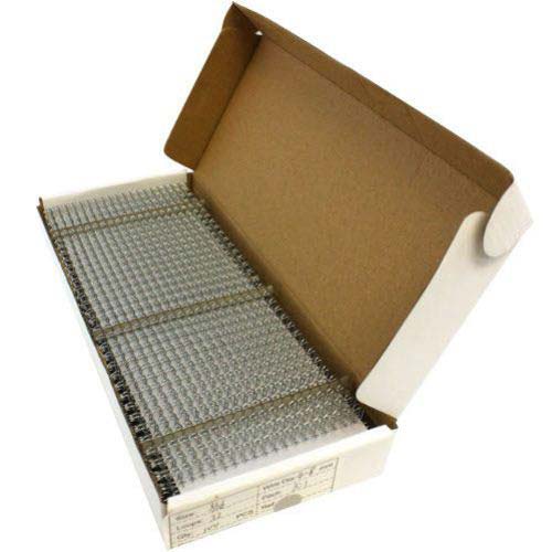 3/8" Silver Spiral-O 19 Loop Wire Binding Combs - 100pk