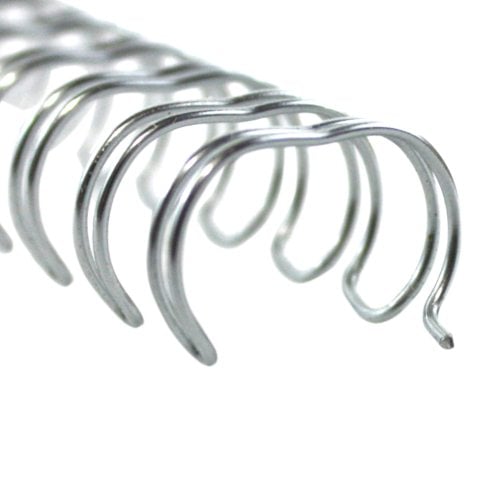 3/8" Silver Spiral-O 19 Loop Wire Binding Combs - 100pk