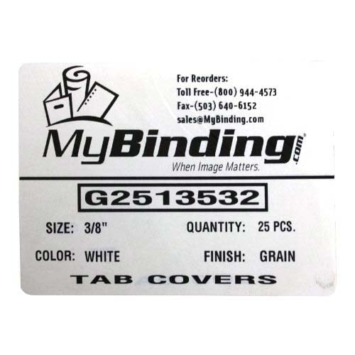 3/8" White Grain ThermaBind Covers (25pk) - 2513532