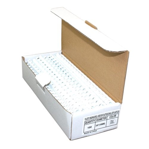 3/8" White Plastic Binding Combs - 100pk