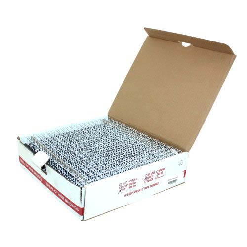 3/8" White Spiral-O 19 Loop Wire Binding Combs - 100pk