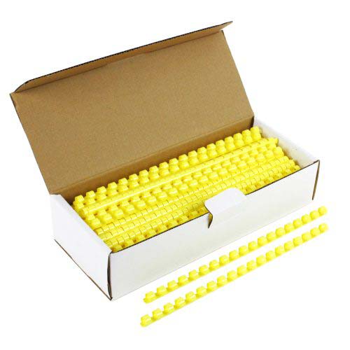 3/8" Yellow Plastic Binding Combs - 100pk