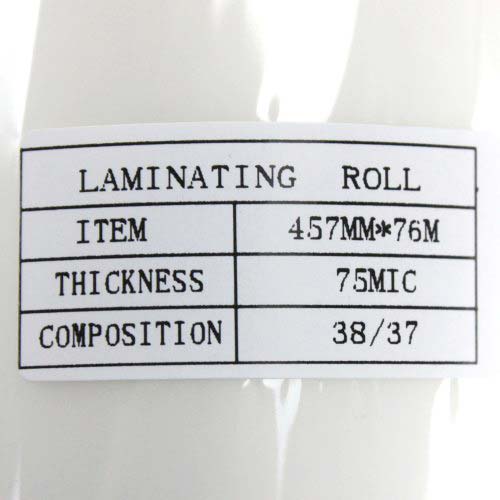 18" x 250' 3mil Standard Roll Laminating Film (Gloss, 1" Core) - 2 Rolls
