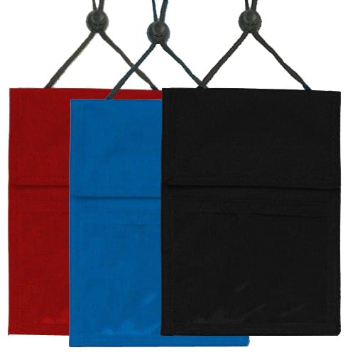 3-Pocket Credential Holders with Pen Pocket and Cord - 25pk