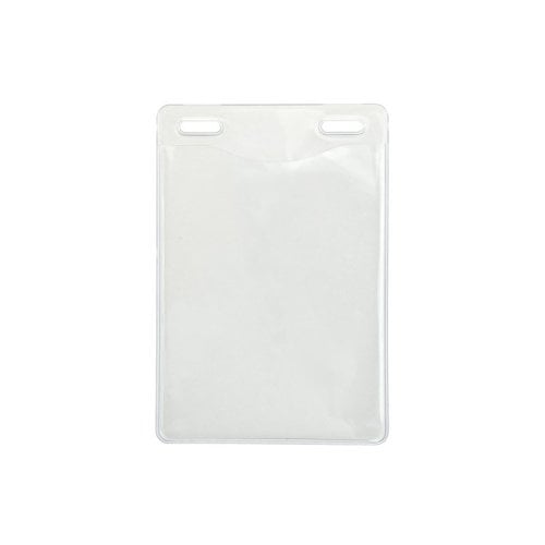 Event Size Clear Vinyl Badge Holders with 2 Slot Holes - 100pk