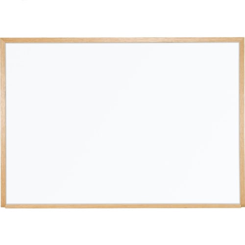3' x 5' Best-Rite Porcelain Steel Markerboard with Oak Wood Trim