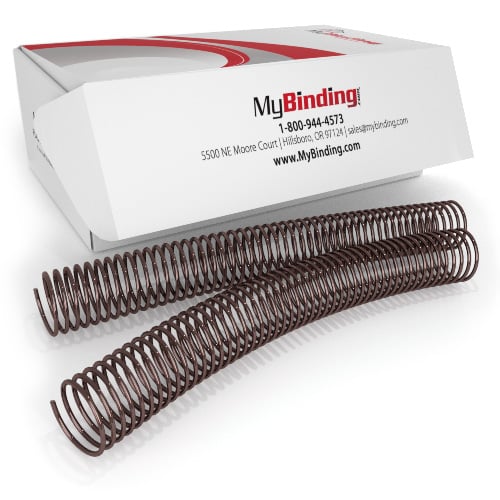 30mm Brown 4:1 Pitch Spiral Binding Coil - 100pk
