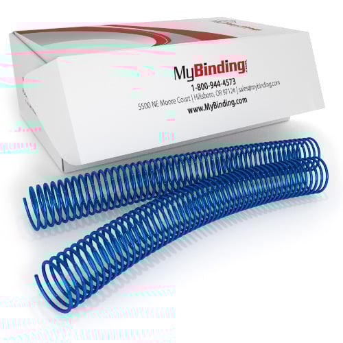 30mm Reflex Blue 4:1 Pitch Spiral Binding Coil - 100pk