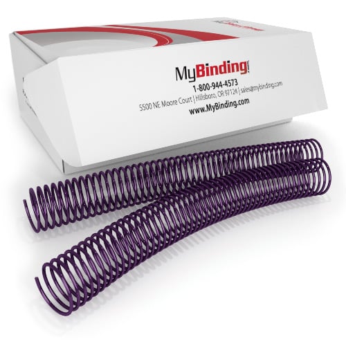 30mm Violet 4:1 Pitch Spiral Binding Coil - 100pk