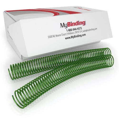 32mm Apple Green 4:1 Pitch Spiral Binding Coil - 100pk