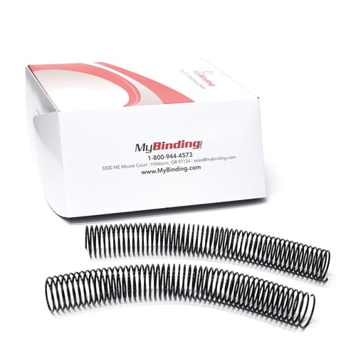32mm Black 4:1 Pitch Spiral Binding Coil - 100pk