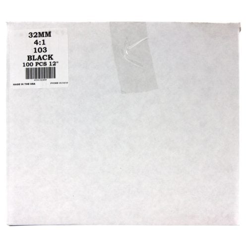 32mm Black 4:1 Pitch Spiral Binding Coil - 100pk