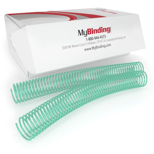 32mm Mint Green 4:1 Pitch Spiral Binding Coil - 100pk