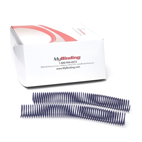 32mm Navy 4:1 Pitch Spiral Binding Coil - 100pk