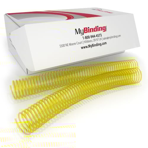 32mm Neon Yellow 4:1 Pitch Spiral Binding Coil - 100pk