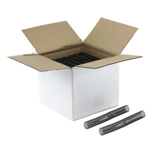 33mm Black 4:1 Pitch Spiral Binding Coil - 100pk