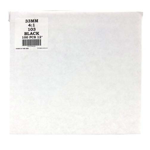 33mm Black 4:1 Pitch Spiral Binding Coil - 100pk