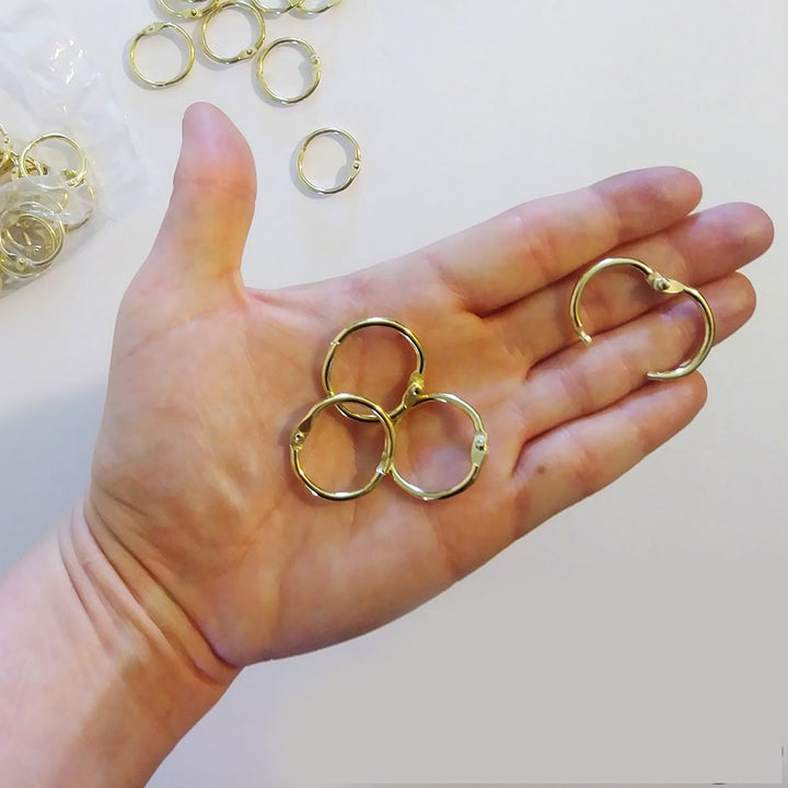 3/4" Gold Metal Loose Leaf Binding Rings (100/Pk) Item#11MLLBRG034 - Clearance Sale