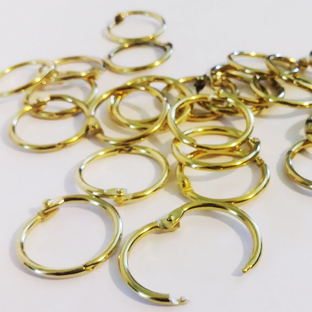 3/4" Gold Metal Loose Leaf Binding Rings (100/Pk) Item#11MLLBRG034 - Clearance Sale