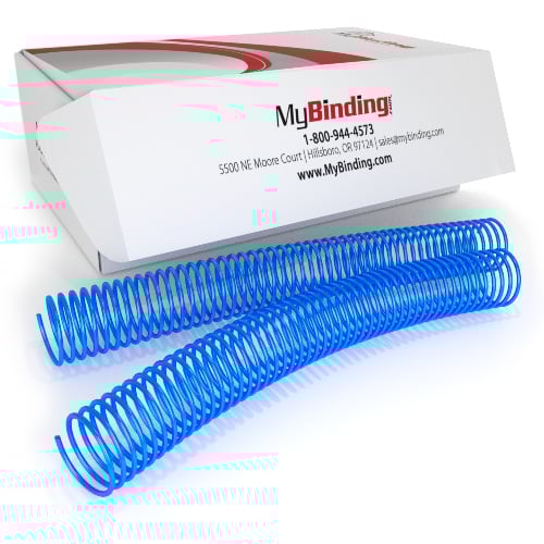 35mm Blue Oyster 4:1 Pitch Spiral Binding Coil - 100pk