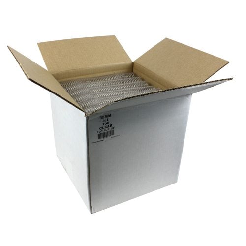 35mm Clear 4:1 Pitch Spiral Binding Coil - 100pk
