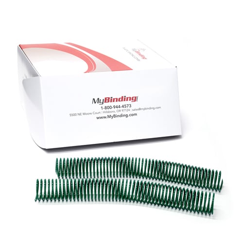 35mm Forest Green 4:1 Pitch Spiral Binding Coil - 100pk
