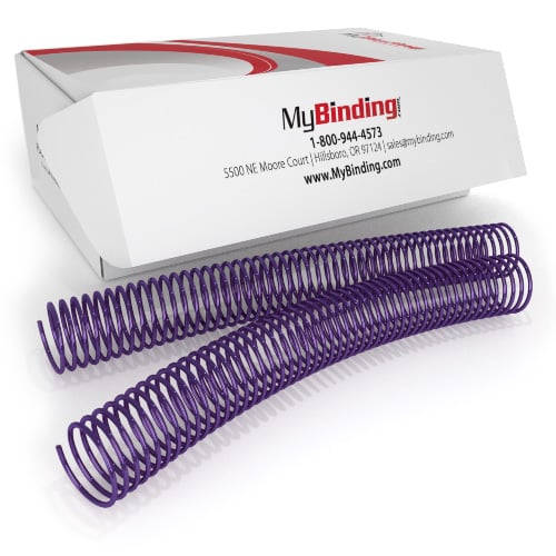 35mm Lilac 4:1 Pitch Spiral Binding Coil - 100pk