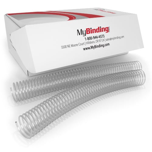 35mm Clear 4:1 Pitch Spiral Binding Coil - 100pk