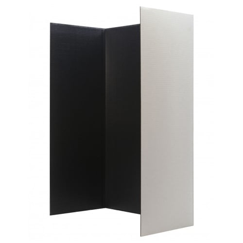 36" x 48" 1-Ply Black/White Corrugated Project Boards - 24pk