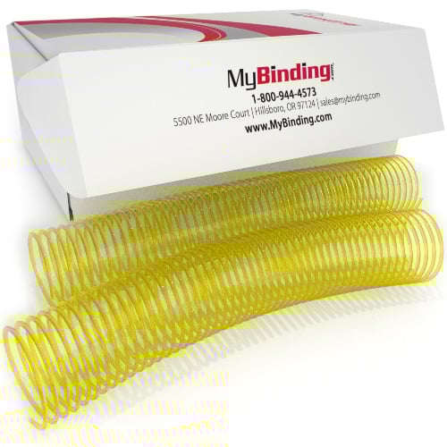 38mm Neon Yellow 4:1 Pitch Spiral Binding Coil - 100pk