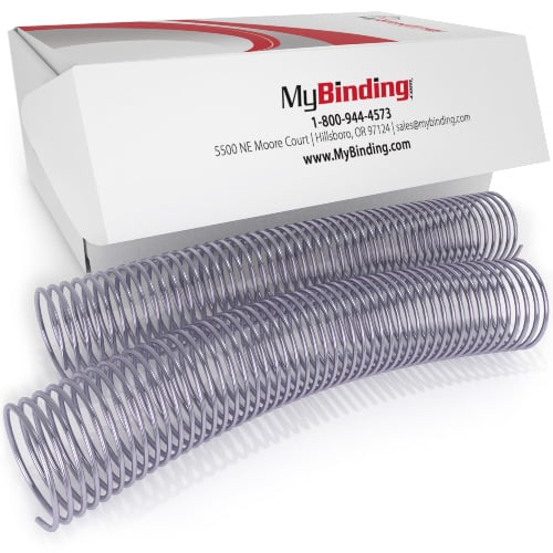 38mm Silver 4:1 Pitch Spiral Binding Coil - 100pk