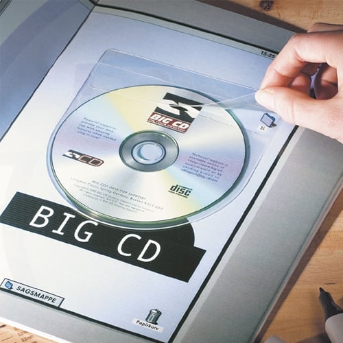 3L Self-Adhesive Round CD Pocket with Tamper Resistant Evident Seal and Slot on Backside - 1000pk