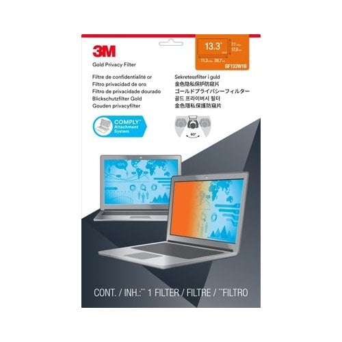 3M Gold Privacy Filters for Widescreen Laptop with COMPLY Attachment System (16:10 aspect ratio)