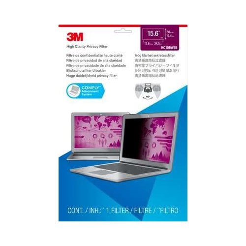 3M High Clarity Privacy Filters for Widescreen Laptop with COMPLY Attachment System (16:9 aspect ratio)