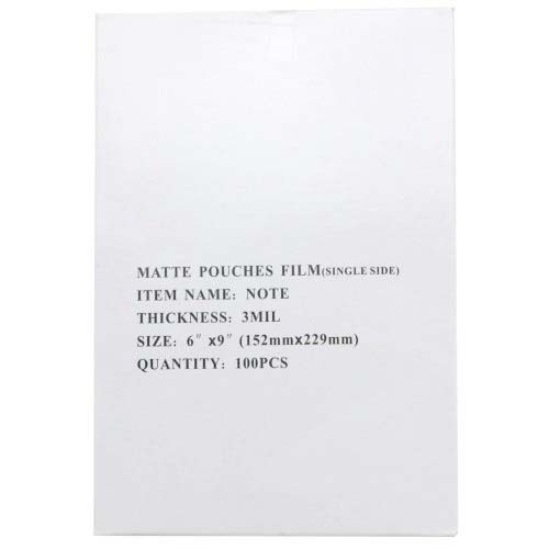 3mil Matte Clear Note Card Size Laminating Pouches - 100pk