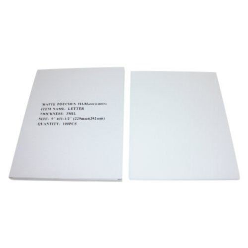3mil Matte (Front and Back) Letter Size Laminating Pouches - 100pk - Clearance Sale