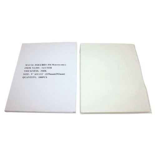 3mil Matte (Front and Back) Letter Size Laminating Pouches - 100pk - Clearance Sale