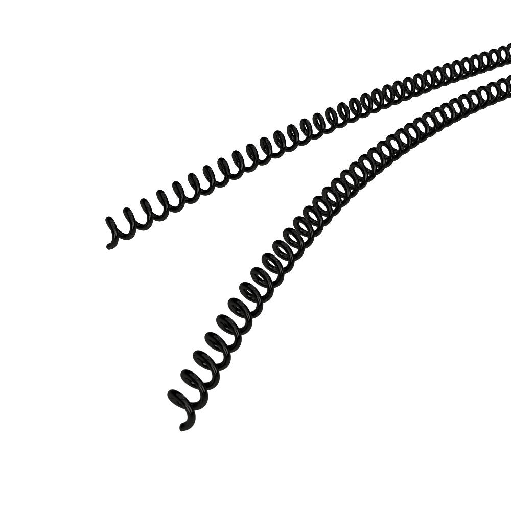 13mm Black 4:1 Pitch Spiral Binding Coil - 100pk