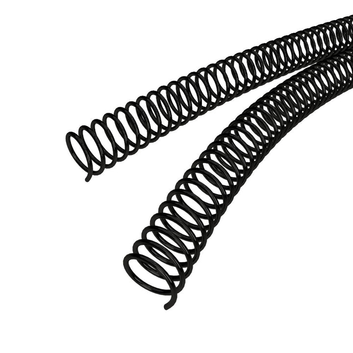 18mm Black 4:1 Pitch Spiral Binding Coil - 100pk