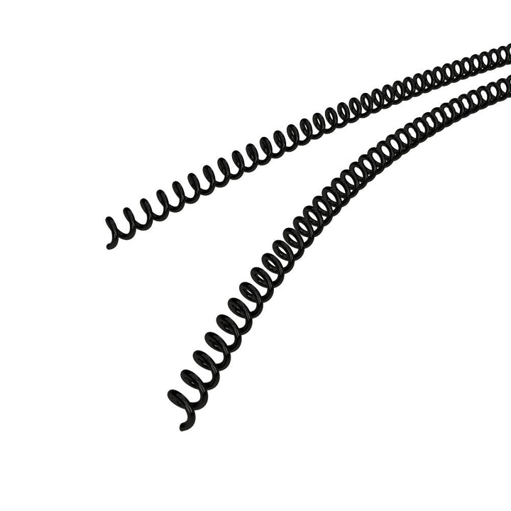 7mm Black 4:1 Pitch Spiral Binding Coil - 100pk