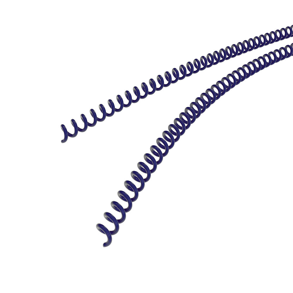 9mm Dark Blue 4:1 Pitch Spiral Binding Coil - 100pk
