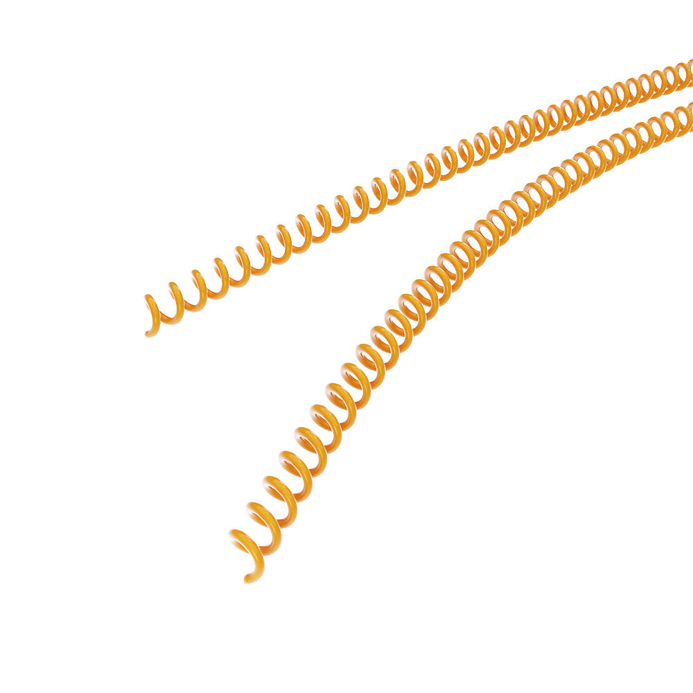 11mm x 12" Golden Yellow 4:1 Pitch Spiral Binding Coil - 100pk