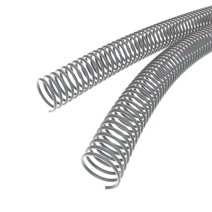 38mm Gray 4:1 Pitch Spiral Binding Coil - 100pk