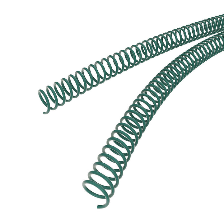 15mm Green 4:1 Pitch Spiral Binding Coil - 100pk