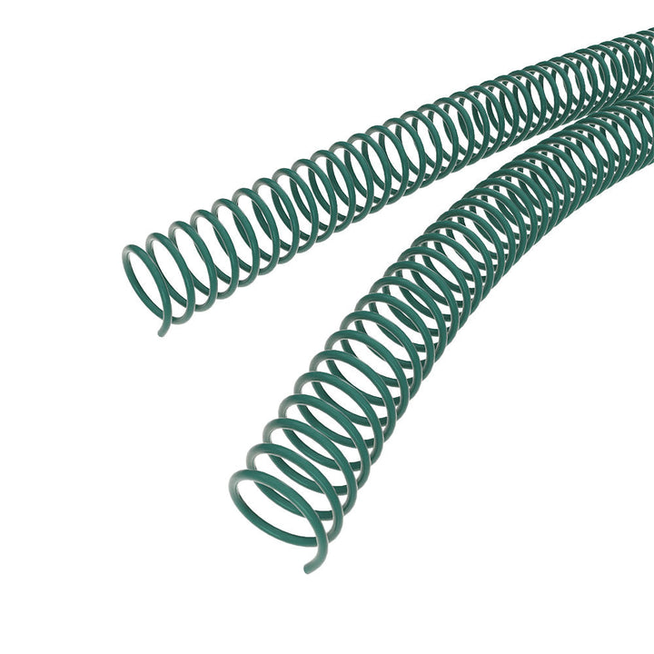 Green 4:1 Pitch Plastic Spiral Binding Coil - 100pk