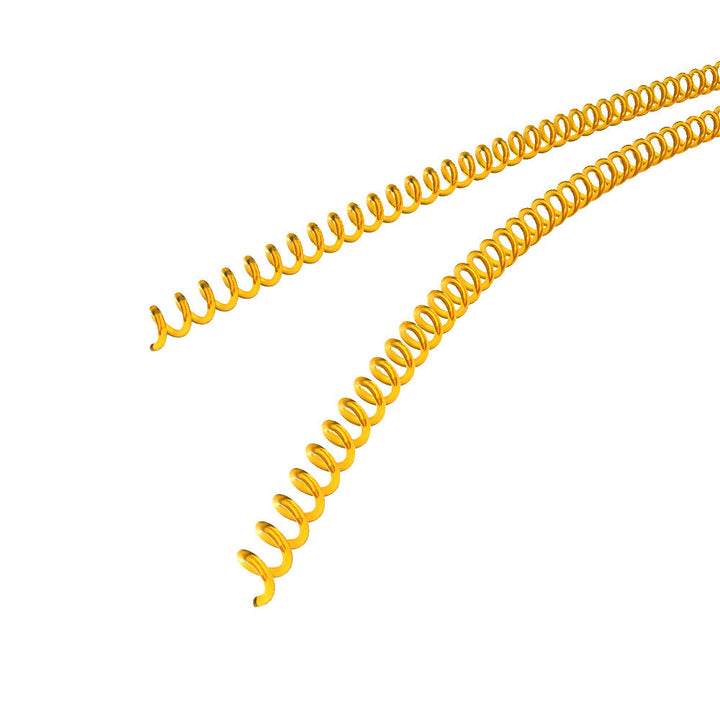10mm Neon Amber 4:1 Pitch Spiral Binding Coil - 100pk