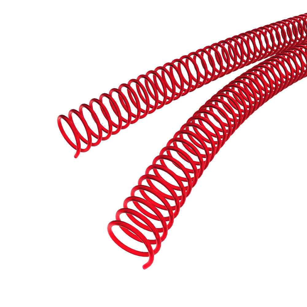 23mm Neon Red 4:1 Pitch Spiral Binding Coil - 100pk